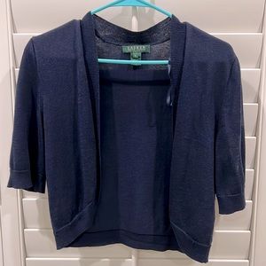 Ralph Lauren navy short sleeve cardigan